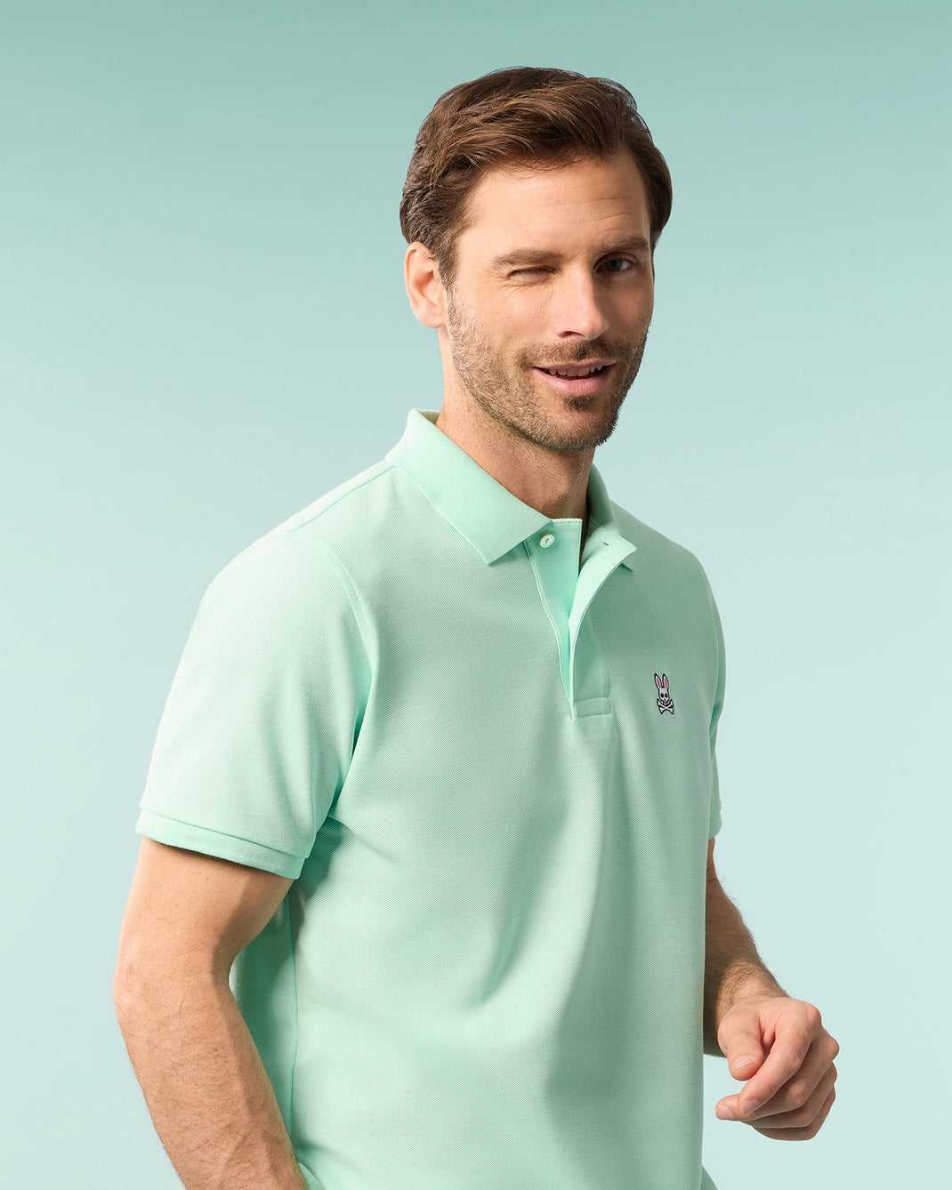 Polos Psycho Bunny Classic Pique Polo Shirt Beach Glass Homme | LZA-79331250